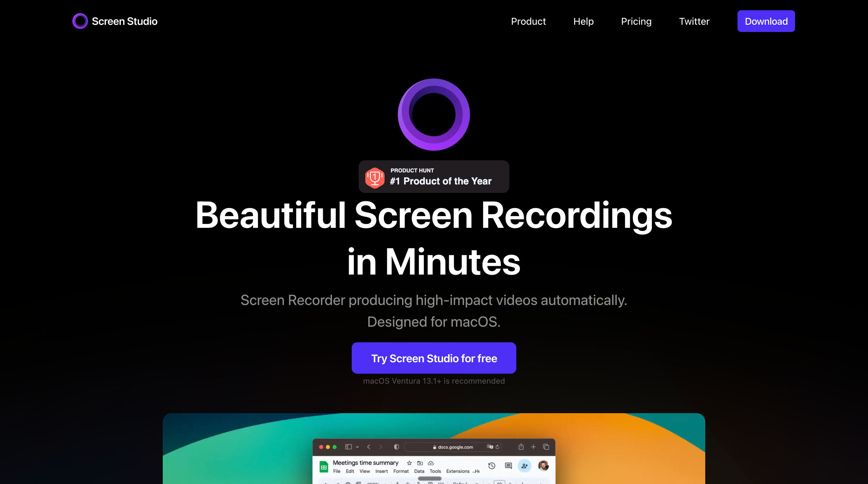 Screen Studio — Professional screen recorder for macOS preview